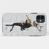 Dansend Deer met Violin Case-Mate iPhone Case (Achterkant (horizontaal))