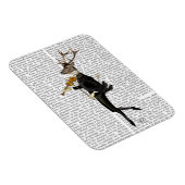 Dansend Deer met Violin Magneet (Rechterzijde)
