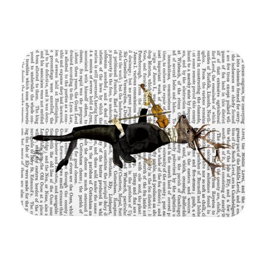 Dansend Deer met Violin Magneet (Horizontaal)