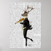 Dansend Deer met Violin Poster (Voorkant)