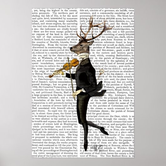 Dansend Deer met Violin Poster (Voorkant)