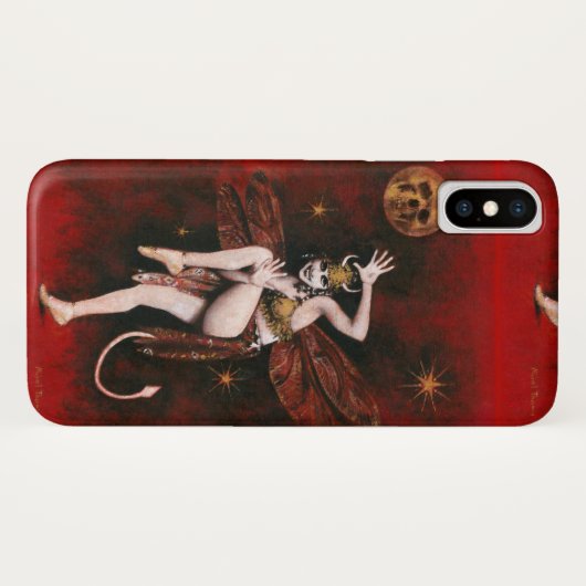 Dansend  Devil Lady iPhone X Hoesje (Achterkant (horizontaal))