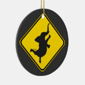 Dansend Elephant Xing. Keramisch Ornament (Rechts)