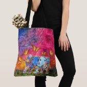 Dansend Elephants Tote Bag (Dichtbij)