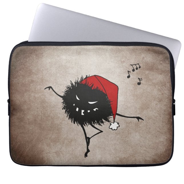 Dansend Evil Kerstbeug Laptop Sleeve (Voorkant)