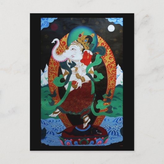 Dansend Ganesh Briefkaart (Voorkant)