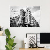 Dansend gebouw in Praag Poster (Thuiskantoor)