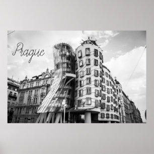 Dansend gebouw in Praag Poster