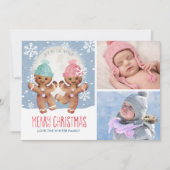 Dansend Gingerbrood Cookies kerstfeest Feestdagenkaart (Voorkant)