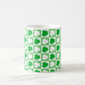 Dansend Green en White Shamrocks Irish Koffiemok (Center)