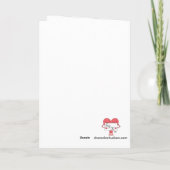 Dansend hart blanco kaart (Achterkant)
