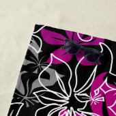 Dansend Hibiscus Hawaiian Violet Blend Strandlaken (In situ)