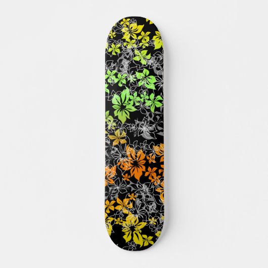 Dansend Hibiscus Skateboard (Voorkant)