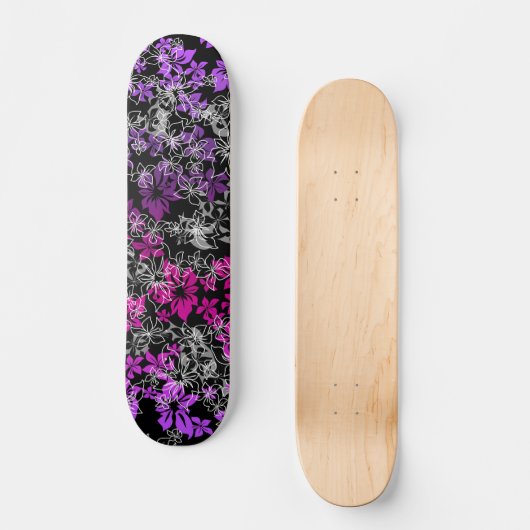 Dansend Hibiscus Skateboard (Voorkant)