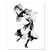 Dansend Iris Lady  Rubber Art Stamp Rubberstempel (Afrduk)