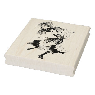 Dansend Iris Lady Rubber Art Stamp Rubberstempel