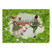 Dansend Irish Couple Wenskaart, ZSSG (Voorkant Horizontaal)