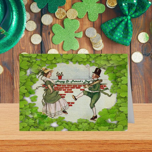 Dansend Irish Couple Wenskaart, ZSSG