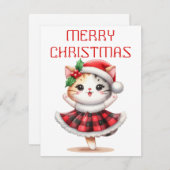 Dansend Kat - Kerst Kaart (Voorkant / Achterkant)