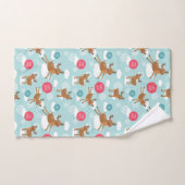 Dansend kerst-rehendoek bad handdoek (Handdoek)