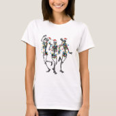 Dansend kerstskelet T Shirt (Voorkant)