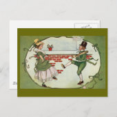 Dansend Leprechauns  St. Patrick's Day Briefkaart (Voorkant / Achterkant)