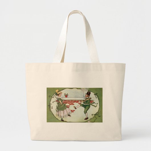 Dansend Leprechauns  St. Patrick's Day Grote Tote Bag (Voorkant)