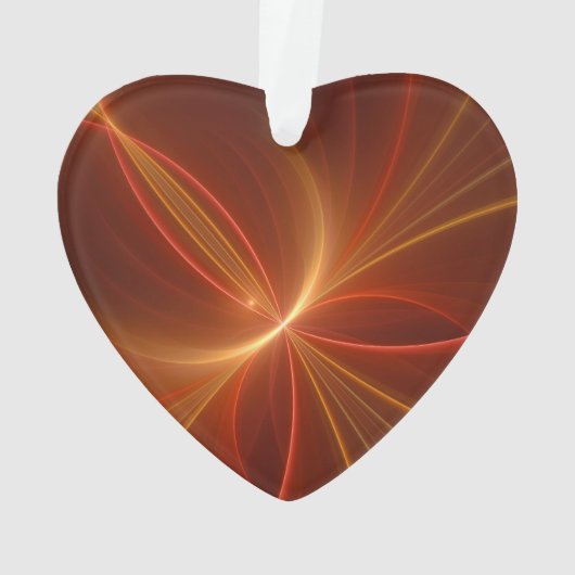 Dansend licht Modern Abstract fractaal kunsthart Ornament (achterkant)