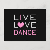 Dansend Live Love Dance Queen Dancer Ballet Gift Briefkaart (Voorkant)