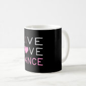 Dansend Live Love Dance Queen Dancer Ballet Gift Koffiemok (Voorkant rechts)