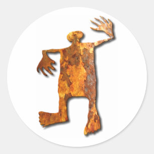 Dansend Man Ronde Sticker