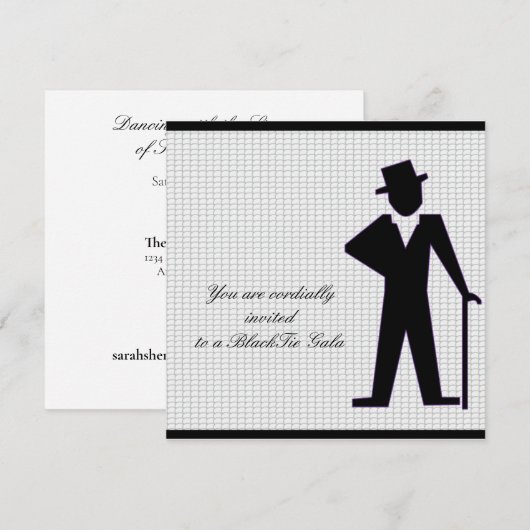 Dansend Man Silhouette Volledig Kaart (Voorkant / Achterkant)