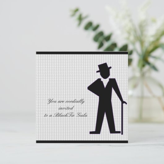 Dansend Man Silhouette Volledig  Kaart (Staand voorkant)