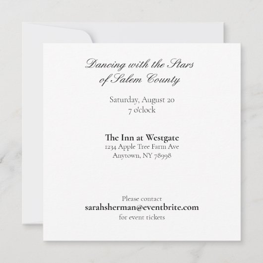 Dansend Man Silhouette Volledig  Kaart (Achterkant)