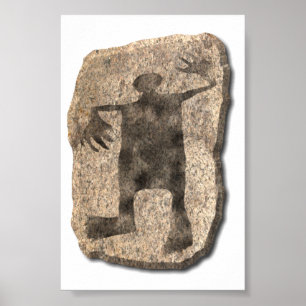 Dansend Man steen Poster