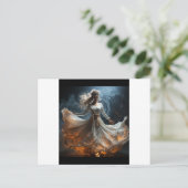 Dansend Meisje Artistiek Briefkaart (Staand voorkant)