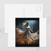 Dansend Meisje Artistiek Briefkaart (Voorkant / Achterkant)