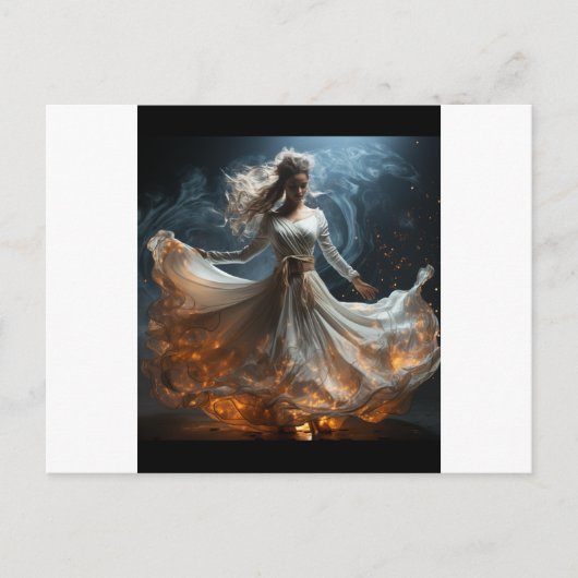 Dansend Meisje Artistiek Briefkaart (Voorkant)