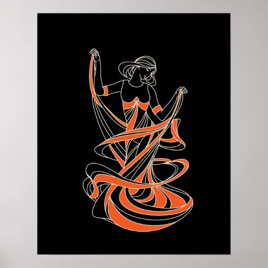 dansend meisje poster (Voorkant)