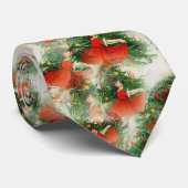 dansend meisje rond de kerstboom stropdas (Opgerold)