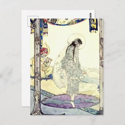 dansend meisje van Jessie M. King Briefkaart (Voorkant / Achterkant)