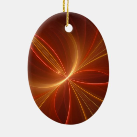 Dansend met de lichte moderne Abstracte fractale k Keramisch Ornament (Achterkant)