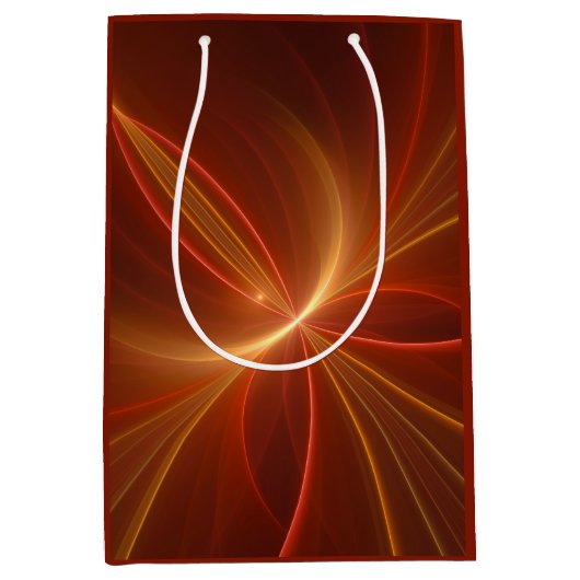 Dansend met de lichte moderne Abstracte fractale k Medium Cadeauzakje (Voorkant)