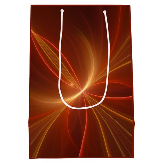 Dansend met de lichte moderne Abstracte fractale k Medium Cadeauzakje (Achterkant)