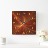 Dansend met de lichte moderne Abstracte fractale k Vierkante Klok (Huis)