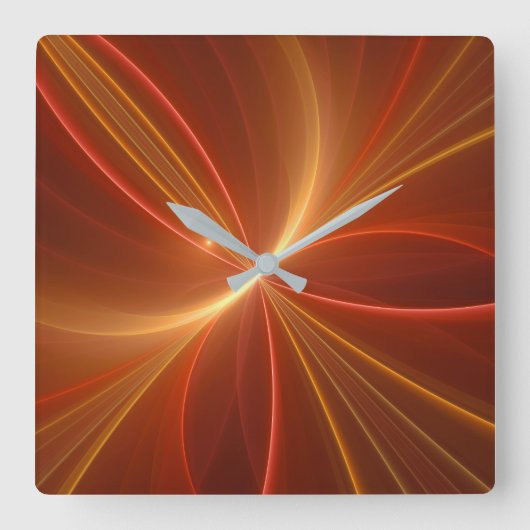 Dansend met de lichte moderne Abstracte fractale k Vierkante Klok (Voorkant)