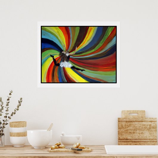 Dansend met God Poster (Keuken)