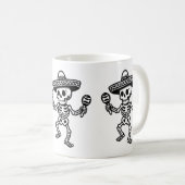 Dansend Mexicaans Skelet Koffiemok (Voorkant rechts)