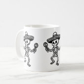 Dansend Mexicaans Skelet Koffiemok (Voorkant links)