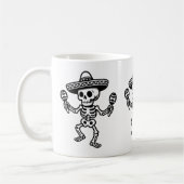 Dansend Mexicaans Skelet Koffiemok (Links)